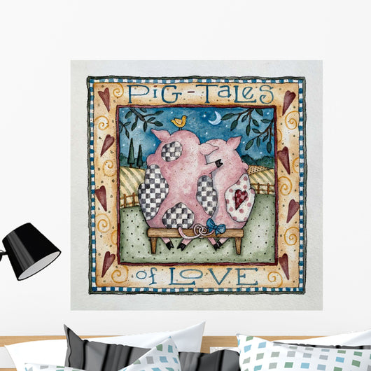 Pig-tales Love Wall Decal