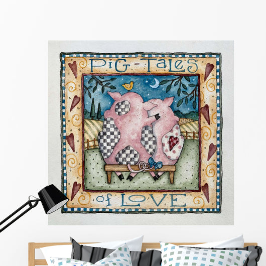 Pig-tales Love Wall Decal