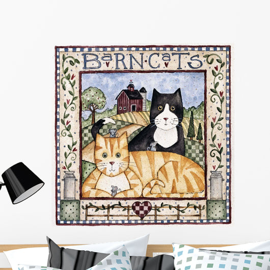 Barn Cats Wall Decal Design 2