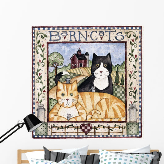 Barn Cats Wall Decal Design 2