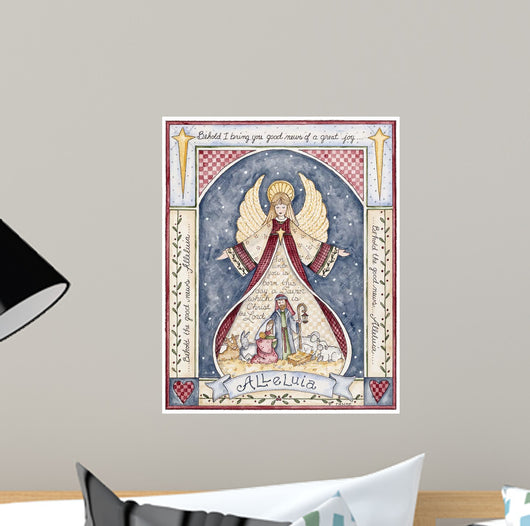 Alleluia Angel Nativity Wall Decal