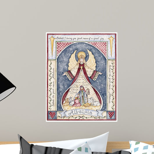 Alleluia Angel Nativity Wall Decal
