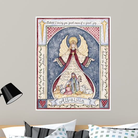 Alleluia Angel Nativity Wall Decal