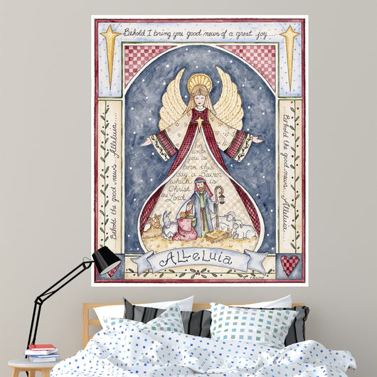 Alleluia Angel Nativity Wall Decal