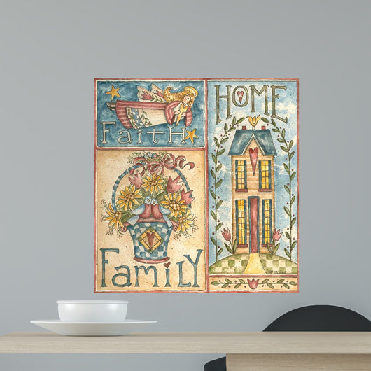 Faith Family Home Wall Decal