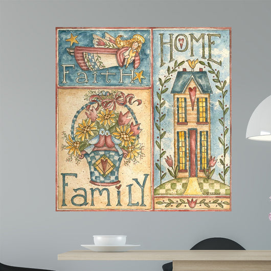 Faith Family Home Wall Decal