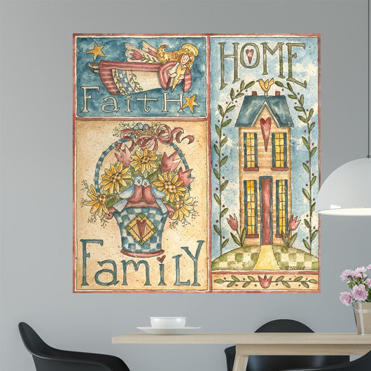 Faith Family Home Wall Decal