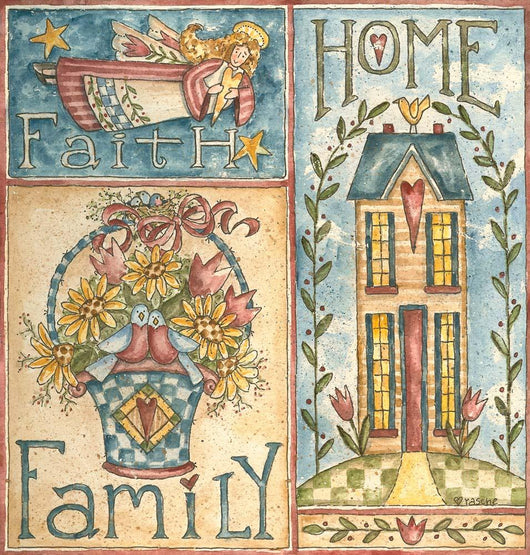 Faith Family Home Wall Decal