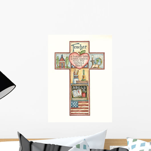 Teacher Cross Wall Decal