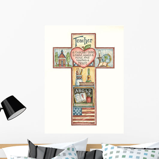 Teacher Cross Wall Decal