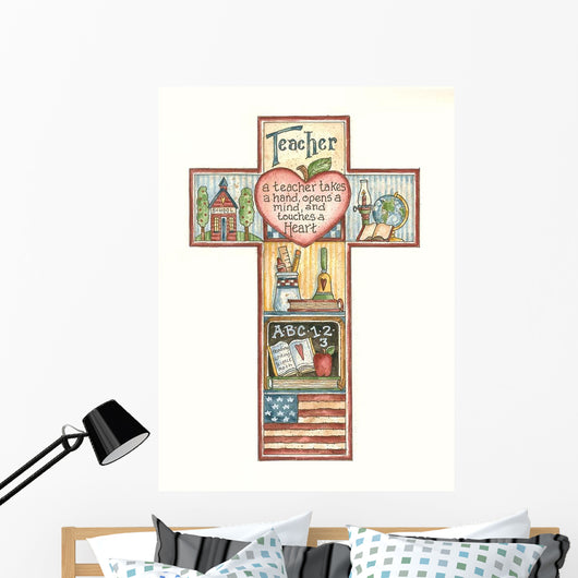 Teacher Cross Wall Decal