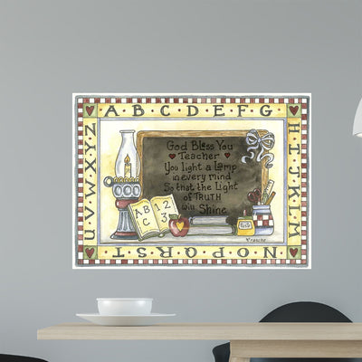 Chalkboard Wall Decal shown on a wall