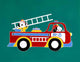 No 8 Fire Truck Wall Decal