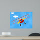 Cat Bi-plane Wall Decal