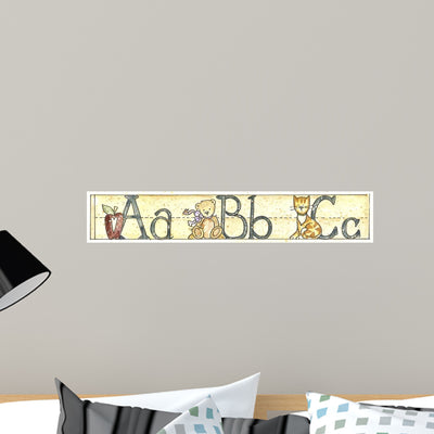 School ABC Wall Decal shown on a wall