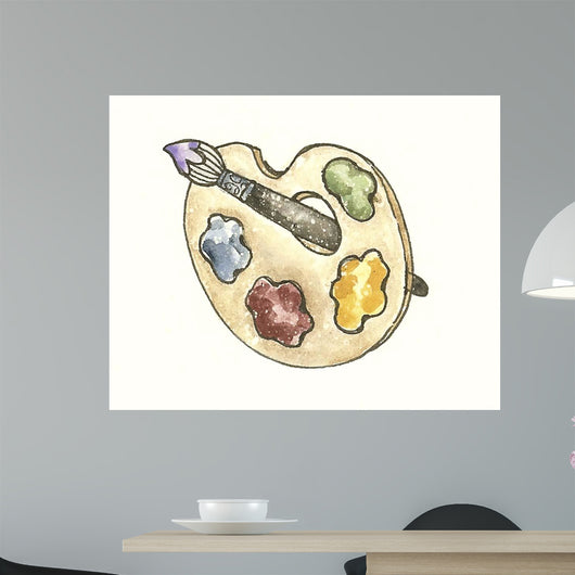 School Art Palette Wall Decal