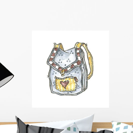 School Backpack Wall Decal