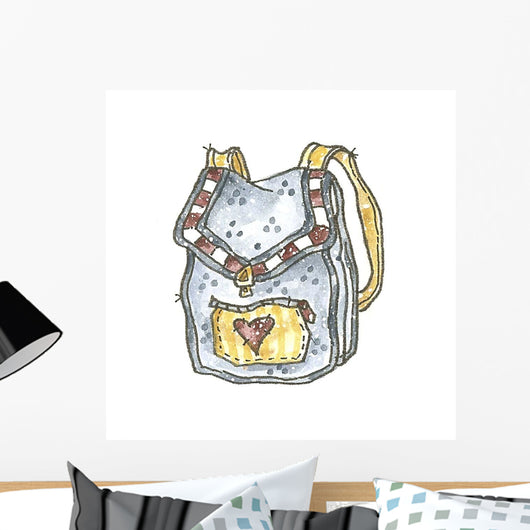 School Backpack Wall Decal