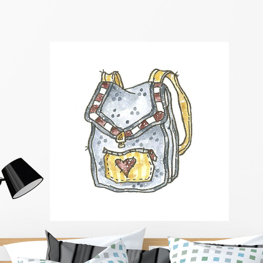 School Backpack Wall Decal