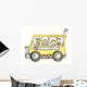 School Bus with Balloon Wall Decal