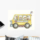 School Bus with Balloon Wall Decal
