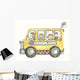 School Bus with Balloon Wall Decal