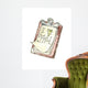 School Clip Board Wall Decal