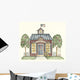 Schoolhouse with Flag Wall Decal