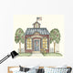 Schoolhouse with Flag Wall Decal