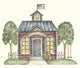 Schoolhouse with Flag Wall Decal