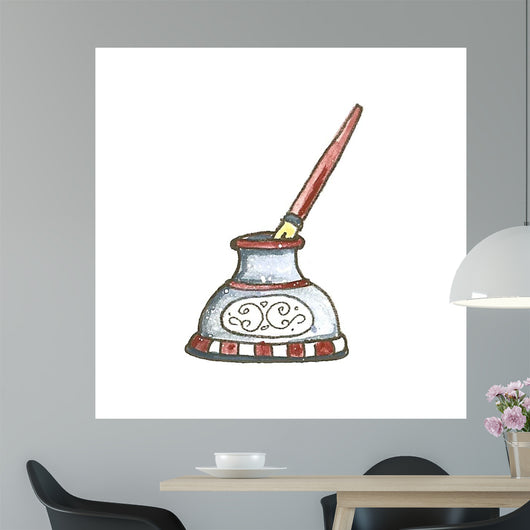 School Inkwell Wall Decal