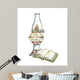 School Lamp Book Wall Decal