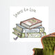 School Three Books Wall Decal