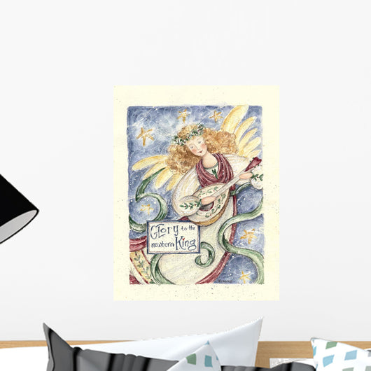 Angel with Guitar Glory Wall Decal