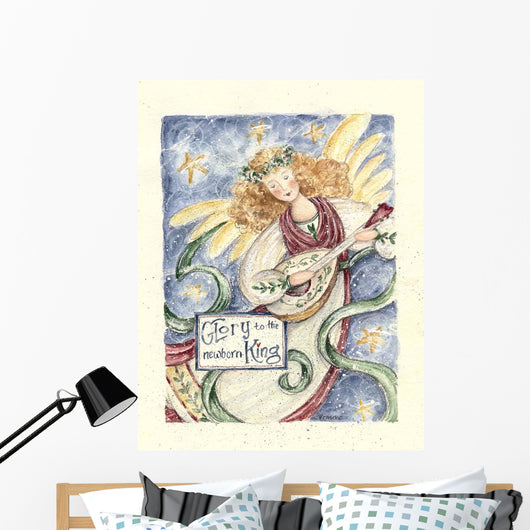 Angel with Guitar Glory Wall Decal