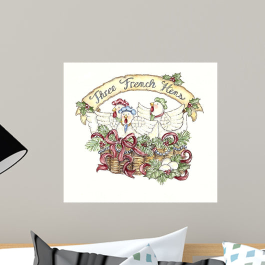 Three French Hens Wall Decal