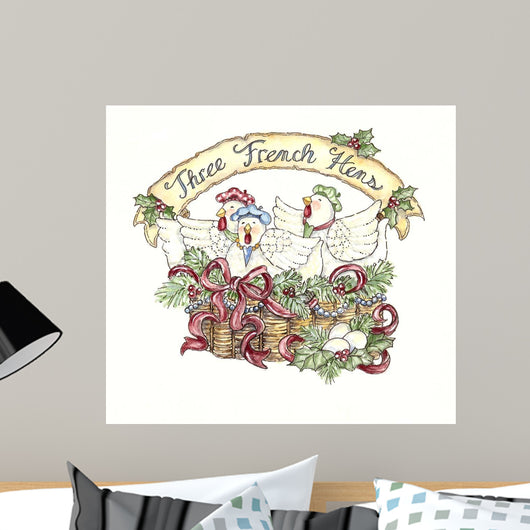 Three French Hens Wall Decal