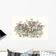 Six Geese Laying Wall Decal