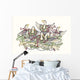 Six Geese Laying Wall Decal