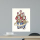 Nine Drummers Drumming Wall Decal