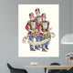Nine Drummers Drumming Wall Decal