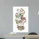French Hens Stocking Wall Decal