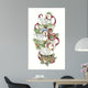 French Hens Stocking Wall Decal