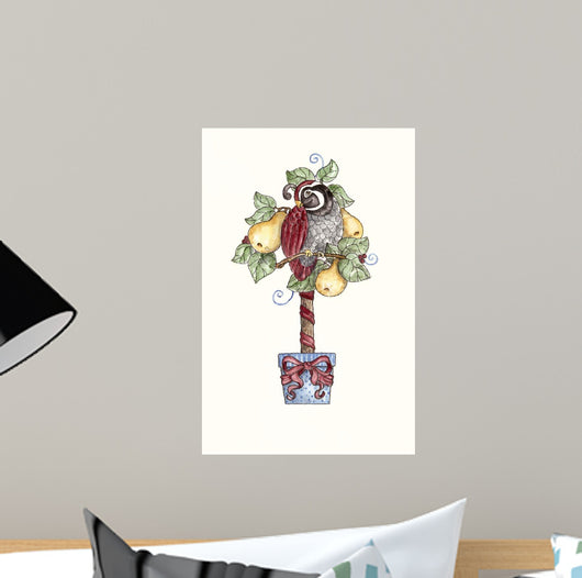 Partridge Stocking Wall Decal