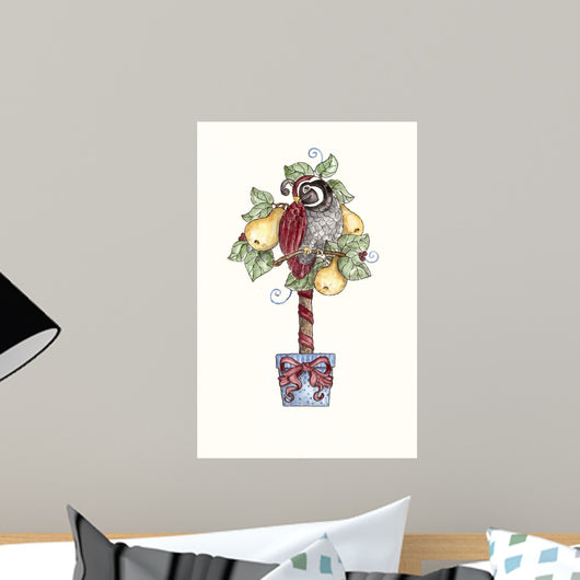Partridge Stocking Wall Decal