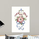 Turtle Doves Stocking Wall Decal
