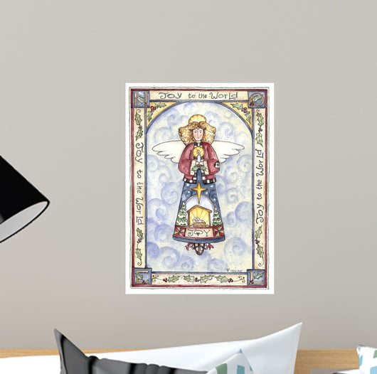 Joy to World Angel Wall Decal