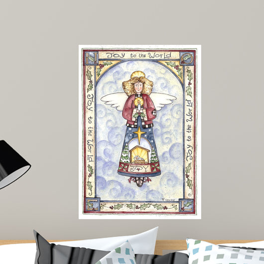 Joy to World Angel Wall Decal