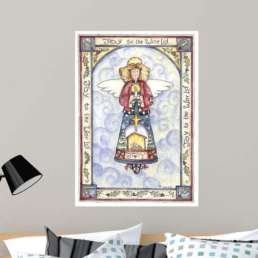 Joy to World Angel Wall Decal