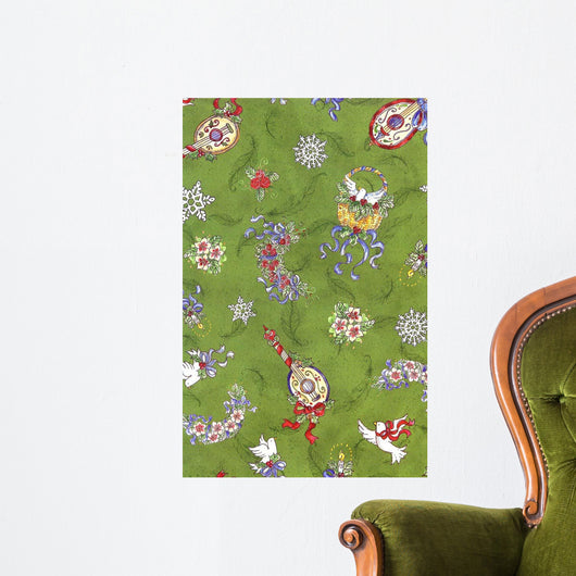 Festive Pattern Green Wall Decal